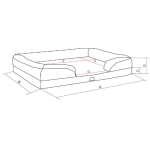 Ortopedický matrac pre psa Golden dog Selfie-Med XL – hnedý